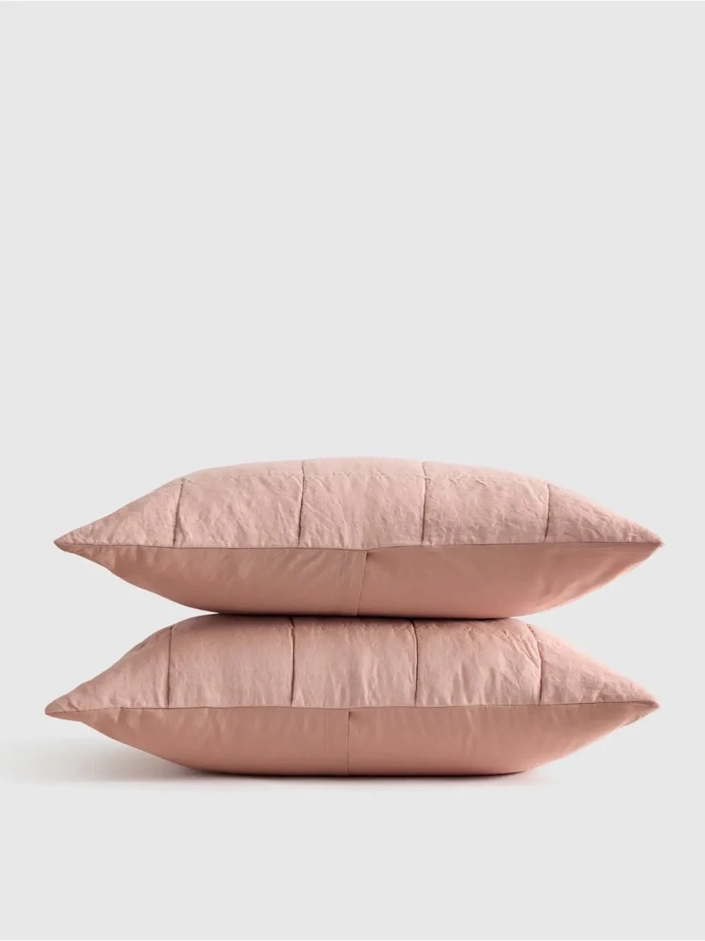 Quince Dusty Mauve Lightweight Box Quilted Sham Set – Standard/Queen 20x26”